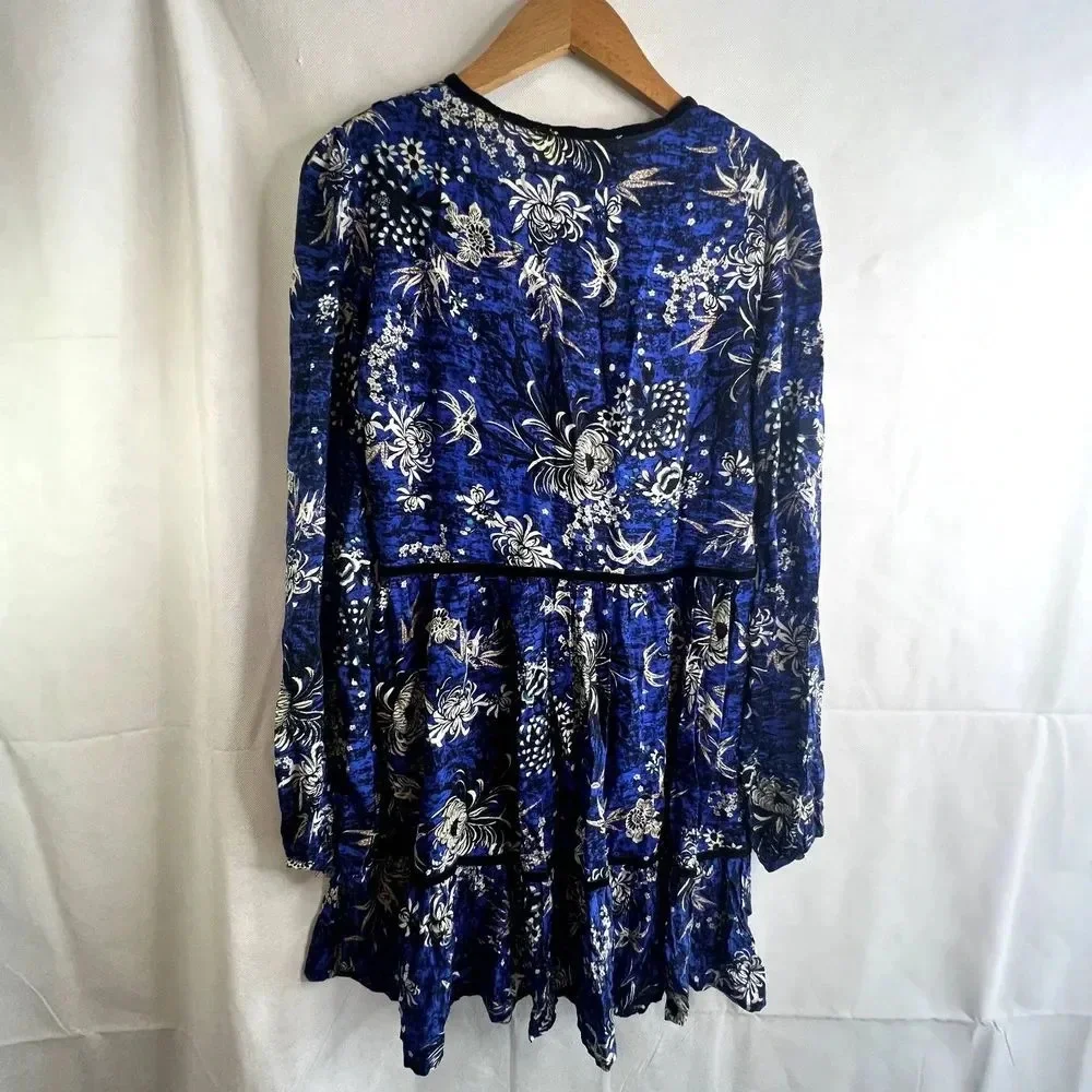 Jaase Moonlight Blue Jessie Short Floral Dress‎ Size Small - Picture 2 of 13